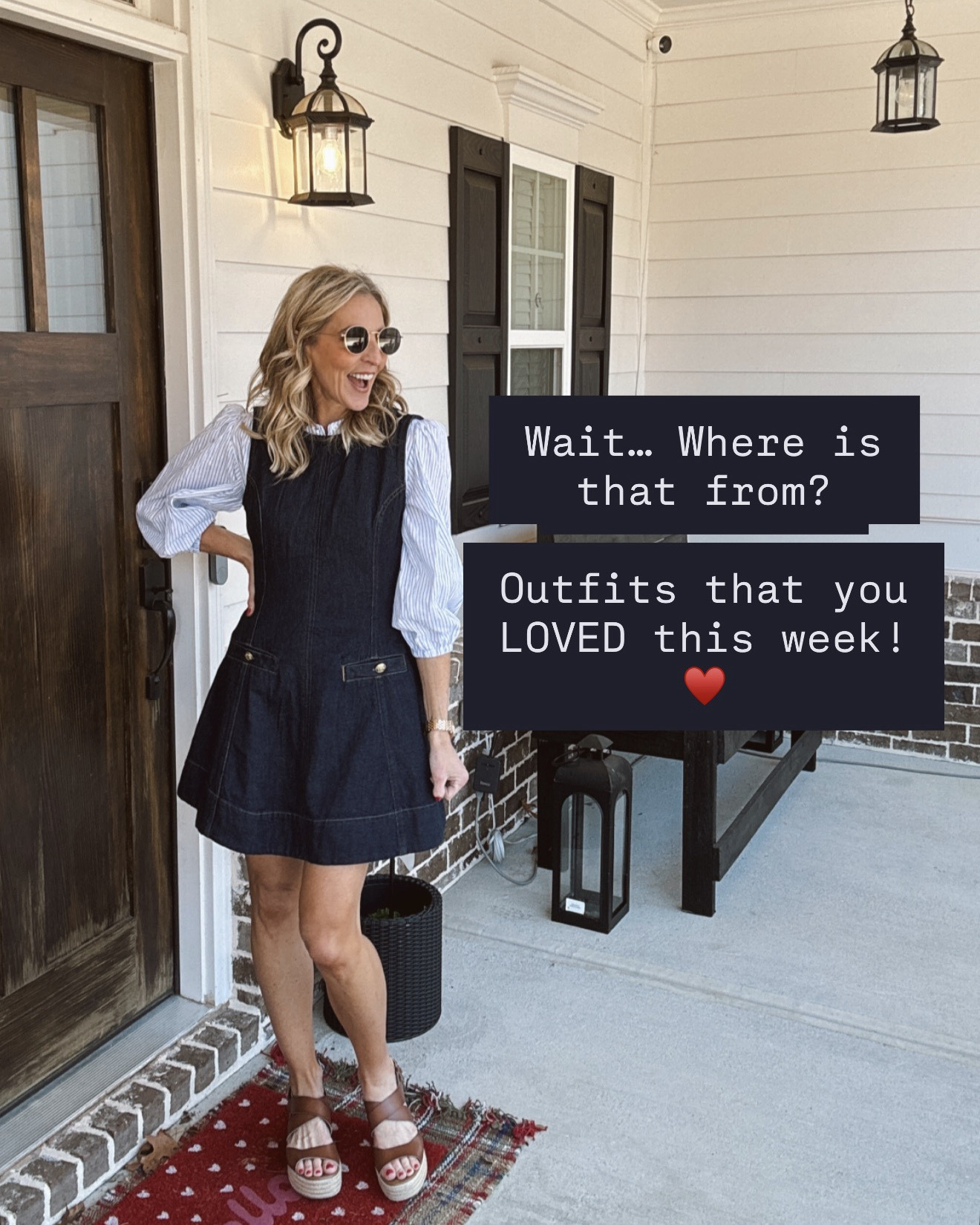 
Wait… where is that from? Yep, all the outfits you loved this week and honestly… I get it These are the pieces you saved, DM’d me about, and asked for links on which tells me we’re building a closet that actually works. Mixable. Repeatable. Elevated but still affordable. That’s always the goal around here. Everything is linked and organized for you. Comment WEEK and I’ll send all the details your way. 