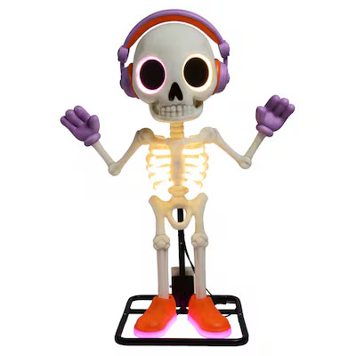 Haunted Living 3-ft Lighted Party Skeleton Motion Activated Animatronic | Lowe's