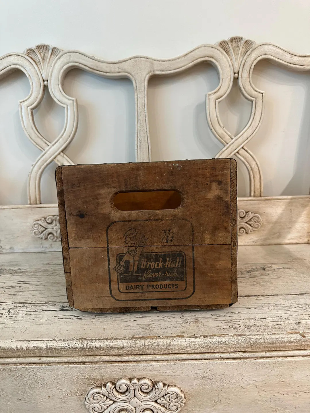 Vintage Rustic Wooden Crate - Brock Hall Dairy - 1950's - Rustic Farmhouse Storage - Etsy | Etsy (US)