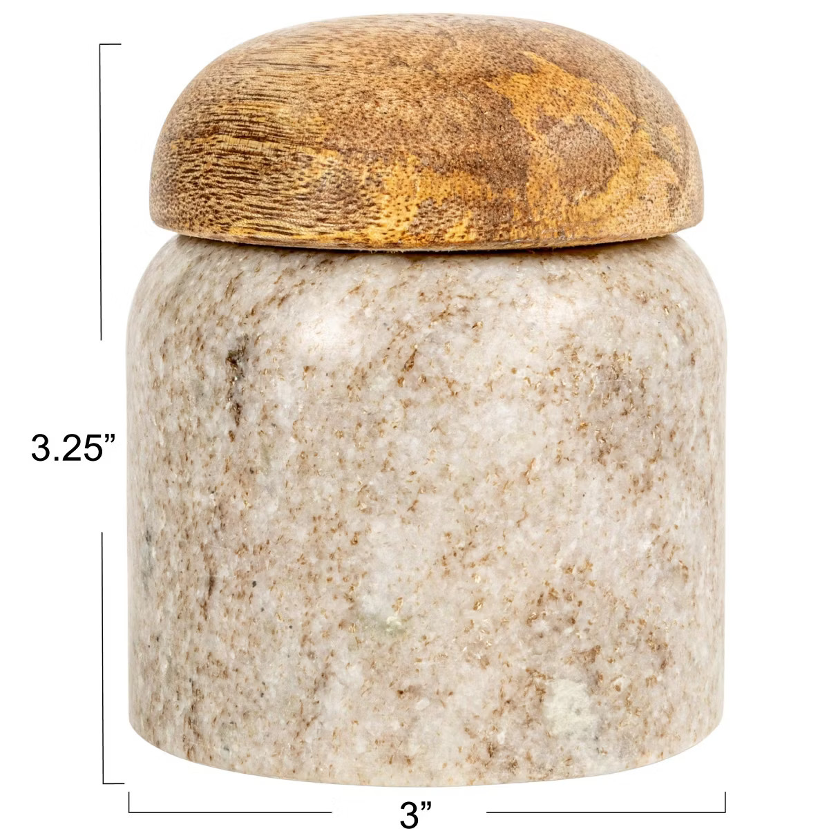 Storied Home Modern Marble Canister with Wood Lid | Target