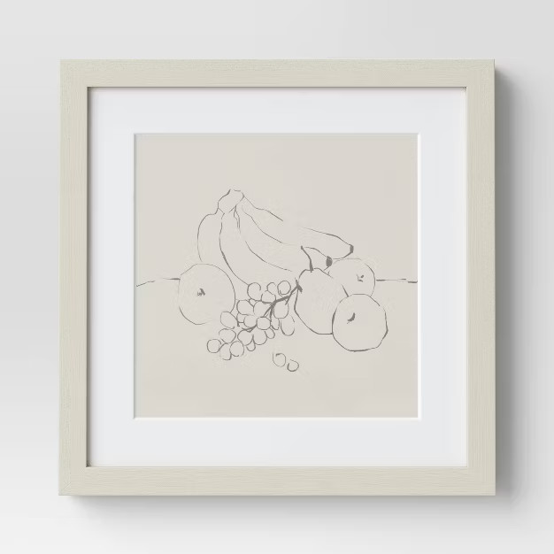 12" x 12" Fruit Bunch PS Framed Under Glass - Threshold™ | Target