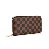 Daisy Rose Women’s Checkered Zip Around Wallet and Phone Clutch - RFID Blocking with Card Holde... | Walmart (US)