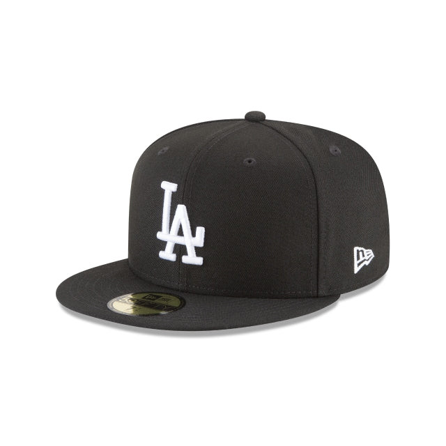 Los Angeles Dodgers Black and White Basic 59FIFTY Fitted Hat | New Era