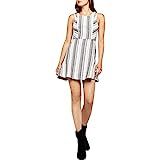 BCBGeneration Women's Variegated Stripe Dress, Black/Multi, 10 | Amazon (US)
