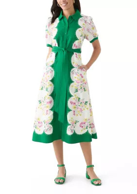 Women's Printed Belted Shirtdress | Belk