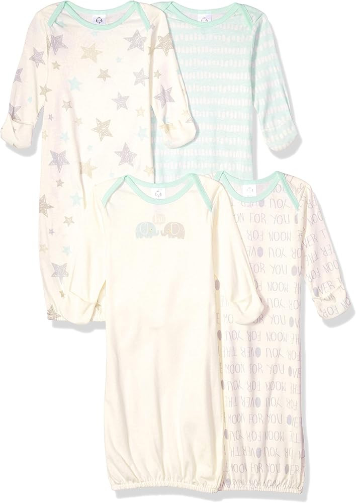 Gerber Baby Boy and Girls 4-Pack Sleeper Gown | Amazon (US)