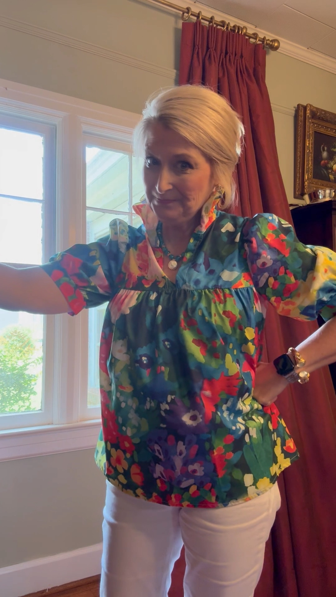 Monet impressionist vibes with this blouse. 🪷🪷

#LTKSeasonal