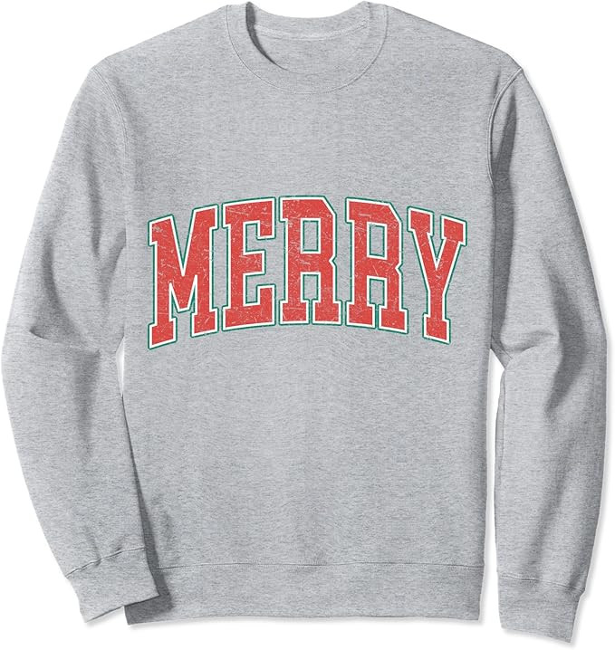 VINTAGE MERRY CHRISTMAS Sweatshirt | Amazon (US)
