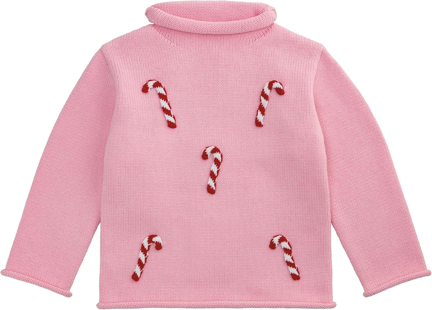 Mud Pie Girls' Mud Pie Kids Christmas Candycane Rollneck Sweater | Amazon (US)