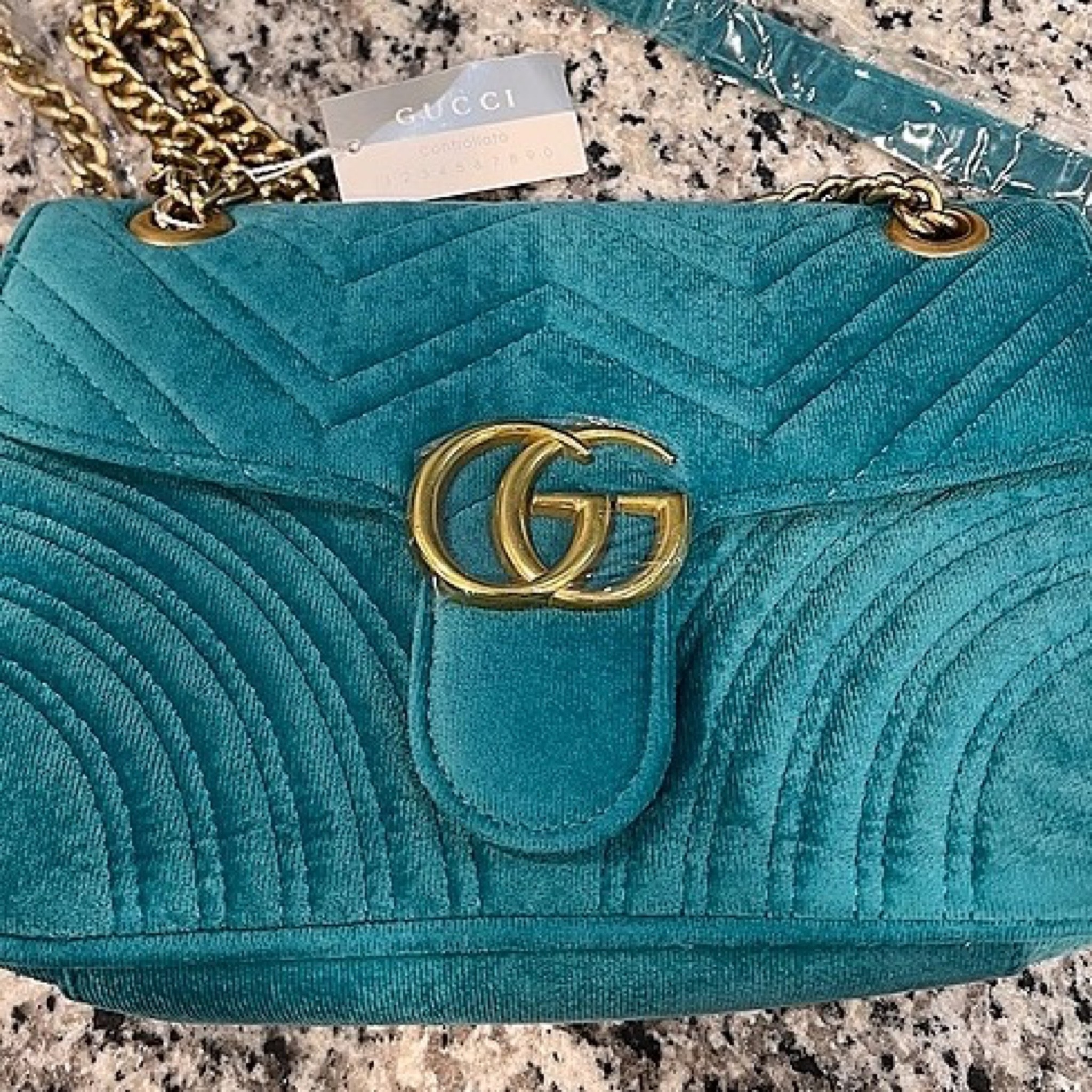 Gucci Velvet Marmont 💙 (under $50)