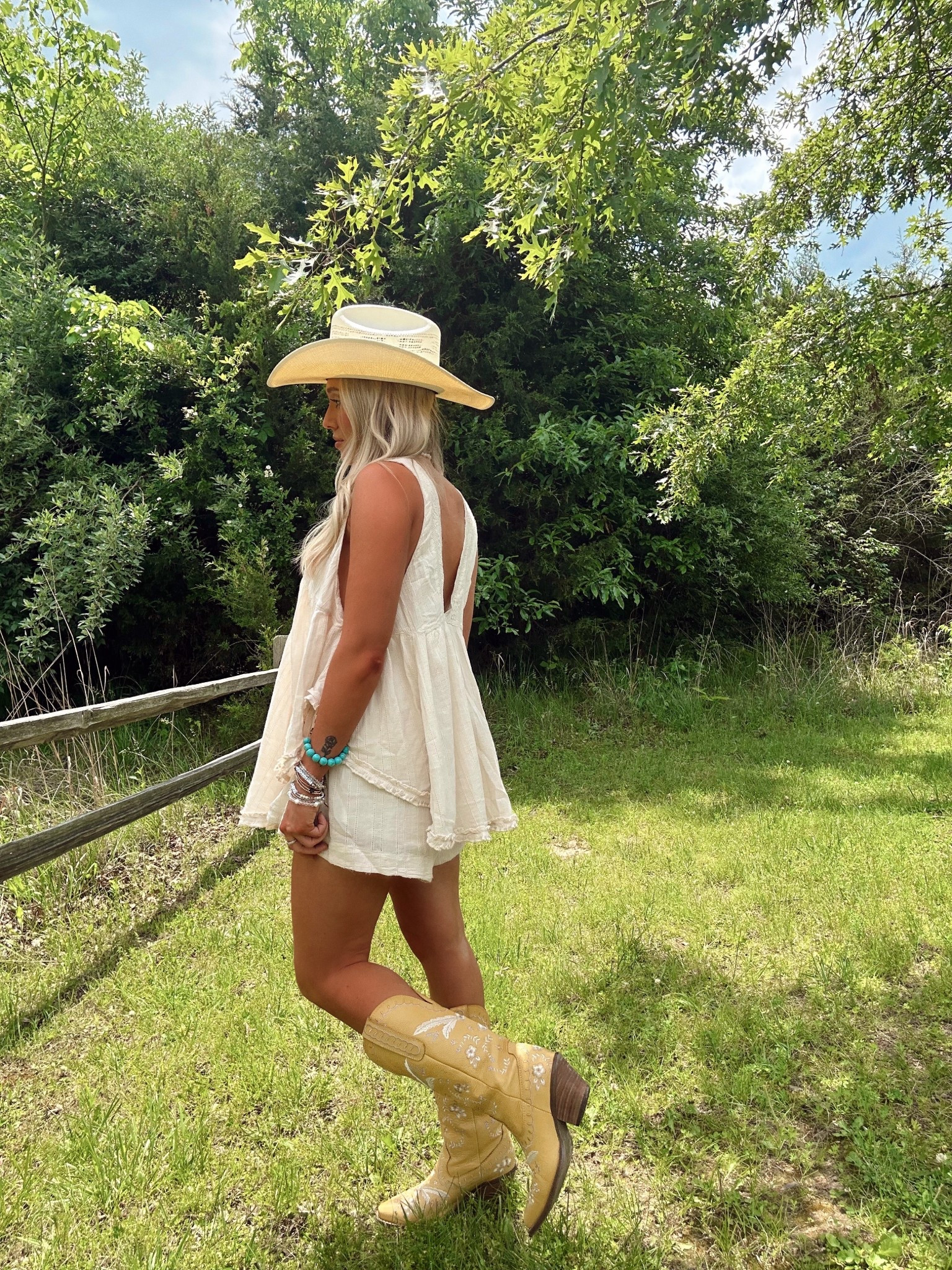 country concert outfit idea

•
•
•

Living my best ranch girl summer in this flirty, flowy light pink mini dress / romper and the dreamiest embroidered cowgirl boots. Effortless, airy, and perfect for sunny days out in the country.
•
•
•
#WesternStyle #BohoChic #CowgirlVibes #SummerStyle #CountryFashion #OOTD #RanchLook #LTKSpringStyle #LTKWestern #BohoBabe #CowgirlBoots #SouthernStyle #FreeSpiritFashion #FestivalReady #WesternWardrobe 
mornings at the barn 🧺,cottagecore, farm life
Farm, country living, slow living, slow life, simple life, cottagecore, cottage life, cottagecore style, cottagecore aesthetic, Perfect beach boho set, summer vacation outfits, summer fashion, 2025 trends, matching sets, spring summer finds, bump friendly outfits, postpartum friendly outfits, nursing friendly outfits, beach set, beach vacation, spring 2025, spring trends, summer trends, light weight sets, free people finds, costal cowgirl, cowgirl summer, summer aesthetic, country aesthetic, farm life, slow living, homestead, homesteader, homeschool, nontoxic girl, crunchy mama, chicken mom, farm girlie, farmers life, Spring matching sets, spring outfit ideas, beachy flowy sets, boho sets, summer outfit ideas, sets for the beach, outfits for the beach, costal Cowgirl, western style, festival outfit idea, festival style, church ootd, church outfit idea, Sunday church outfit, work appropriate outfits, work wear, office clothes 


#LTKFindsUnder100 #LTKU #LTKFindsUnder50