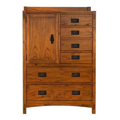 Orpha Solid Wood 6-Drawer Chest with Door | Wayfair North America