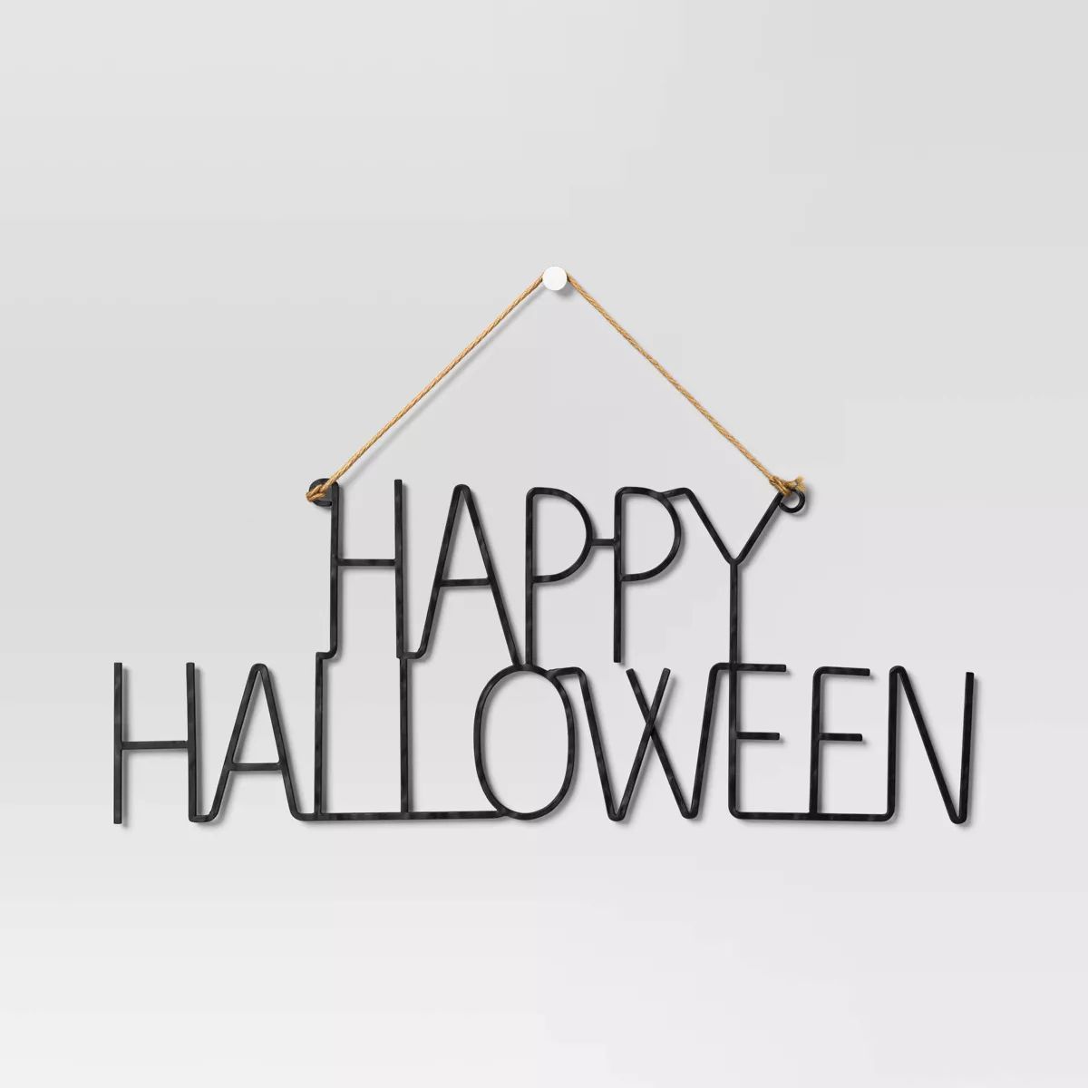 7"x18" Happy Halloween Black Wire Hanging Sign - Hyde & EEK! Boutique™ | Target