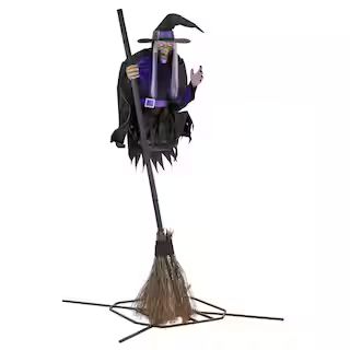 12 ft. Giant Sized Animated LED Hovering Witch | The Home Depot