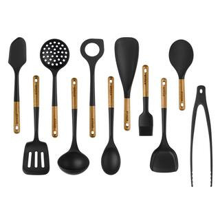 7 Piece Nonstick Griddle Accessories Set with Pancake Batter Dispenser, Bacon Press, Egg Rings, B... | The Home Depot