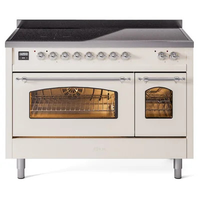 ILVE Nostalgie II Series 48 inch Induction Range with 6 Induction Elements (Glass Door) | Wayfair North America