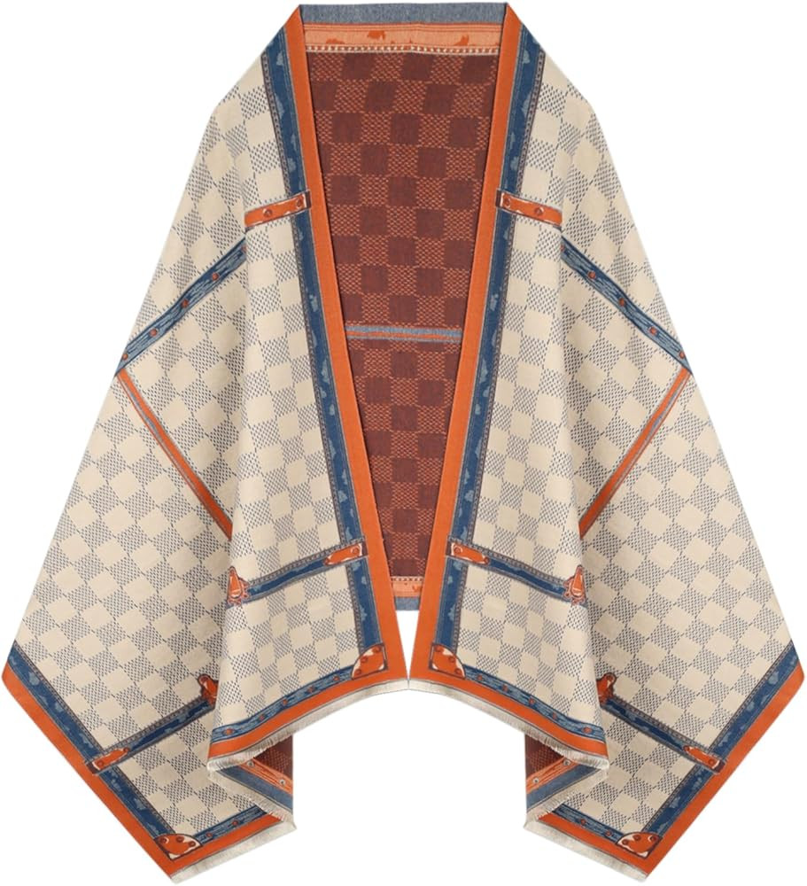 EXTREE Scarfs for Women Pashmina Silky Shawl Wrap for Evening Dressing Blanket Open Front Poncho ... | Amazon (US)