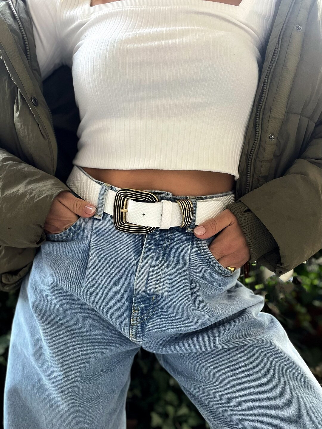 White Leather Belt, Women Belt Buckle, White Belt, Gift for Her, Made From Real Genuine Leather, ... | Etsy (US)