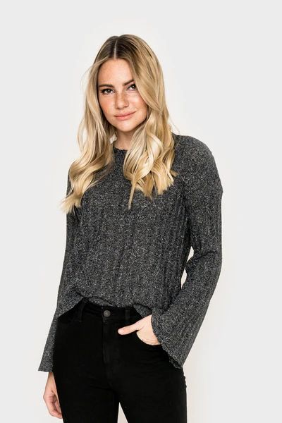 Blouson Sleeve Sweater Knit Crochet Sweater | Gibson