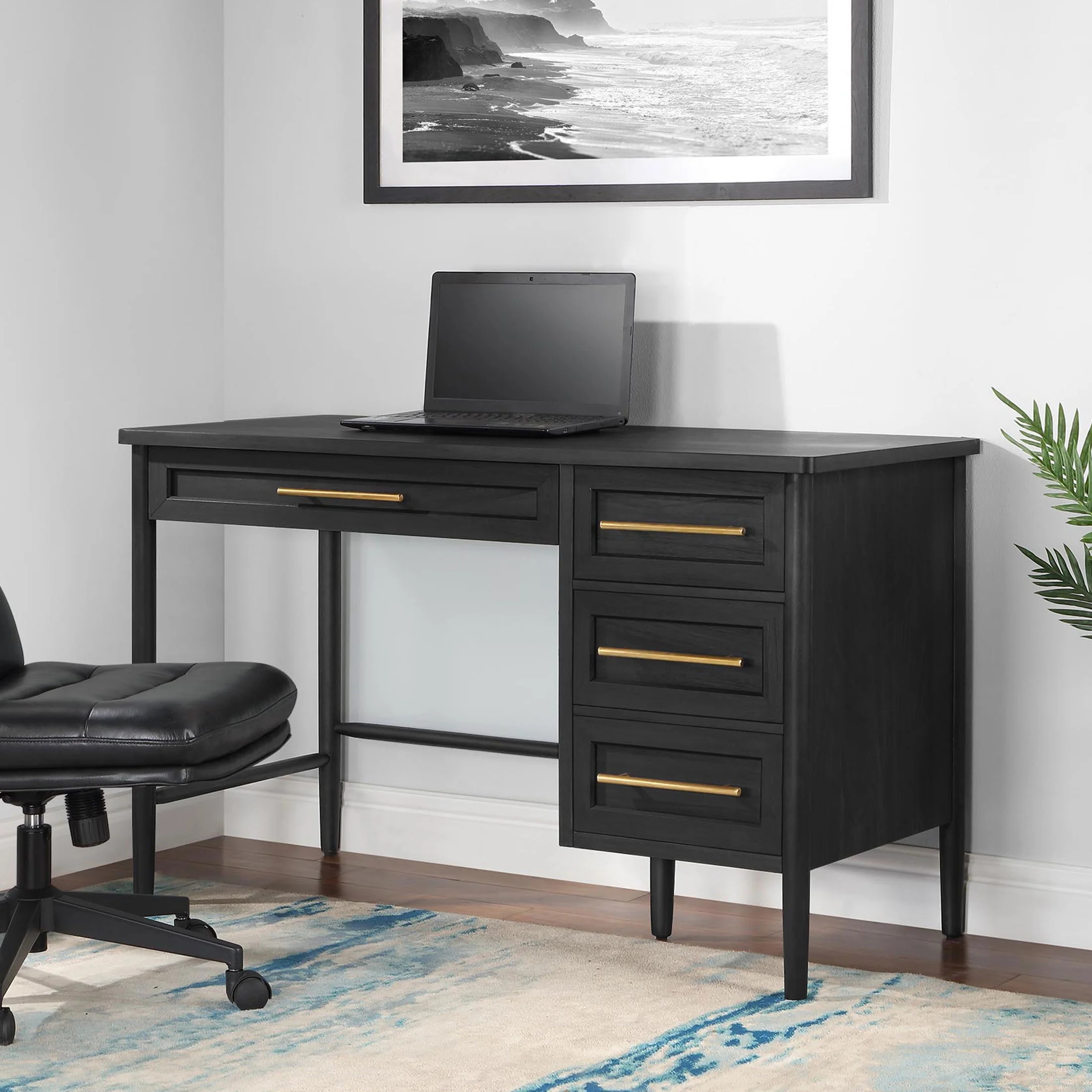Better Homes & Gardens Oaklee Writing Desk, Charcoal Finish | Walmart (US)