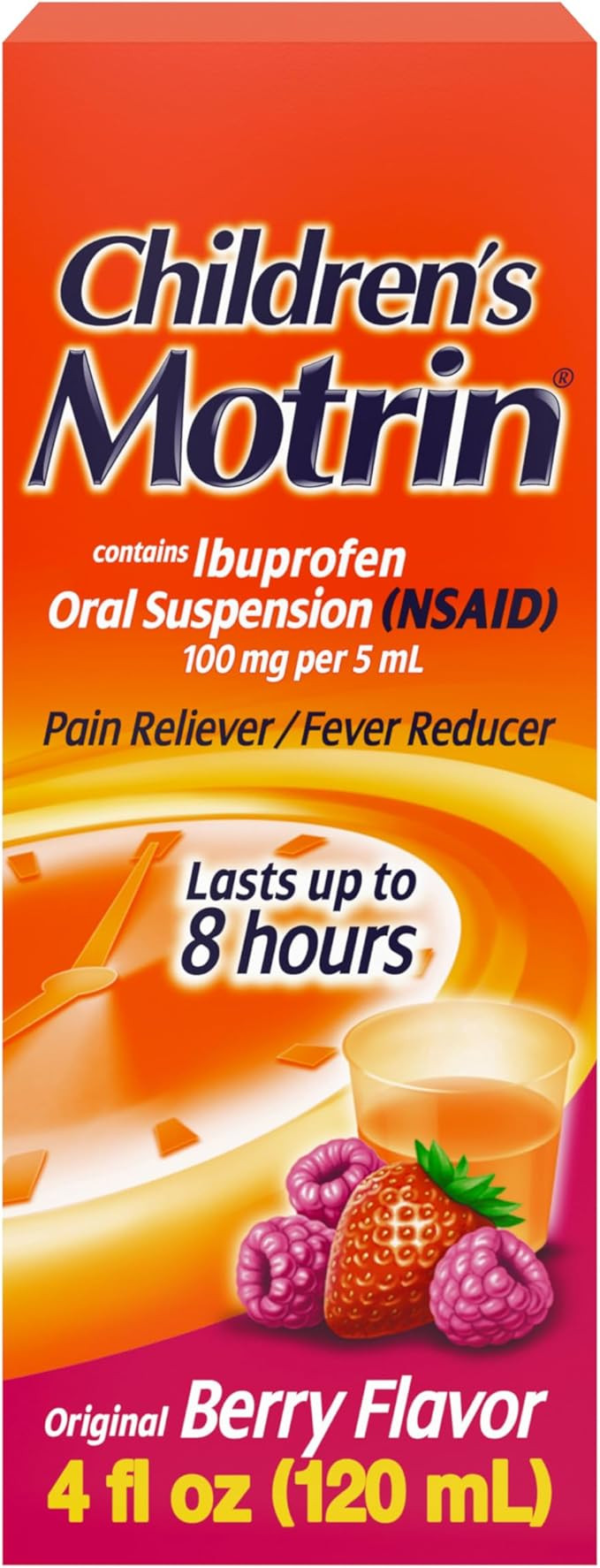 Children's Motrin Oral Suspension Medicine, 100 mg Ibuprofen, Kids Fever Reducer & Pain Reliever ... | Amazon (US)