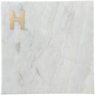 Monogram Marble Cheese Board, Personalized Charcuterie Board with Brass Initial, Christmas and We... | Amazon (US)