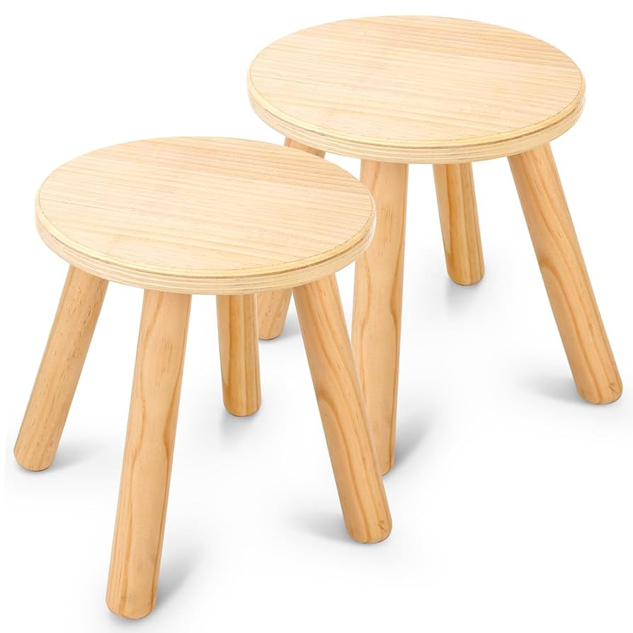 Wingyz Wooden Step Stools for Kids, 10 Inch Solid Kids Chairs Perfect Matched Sensory Table, Mult... | Amazon (US)
