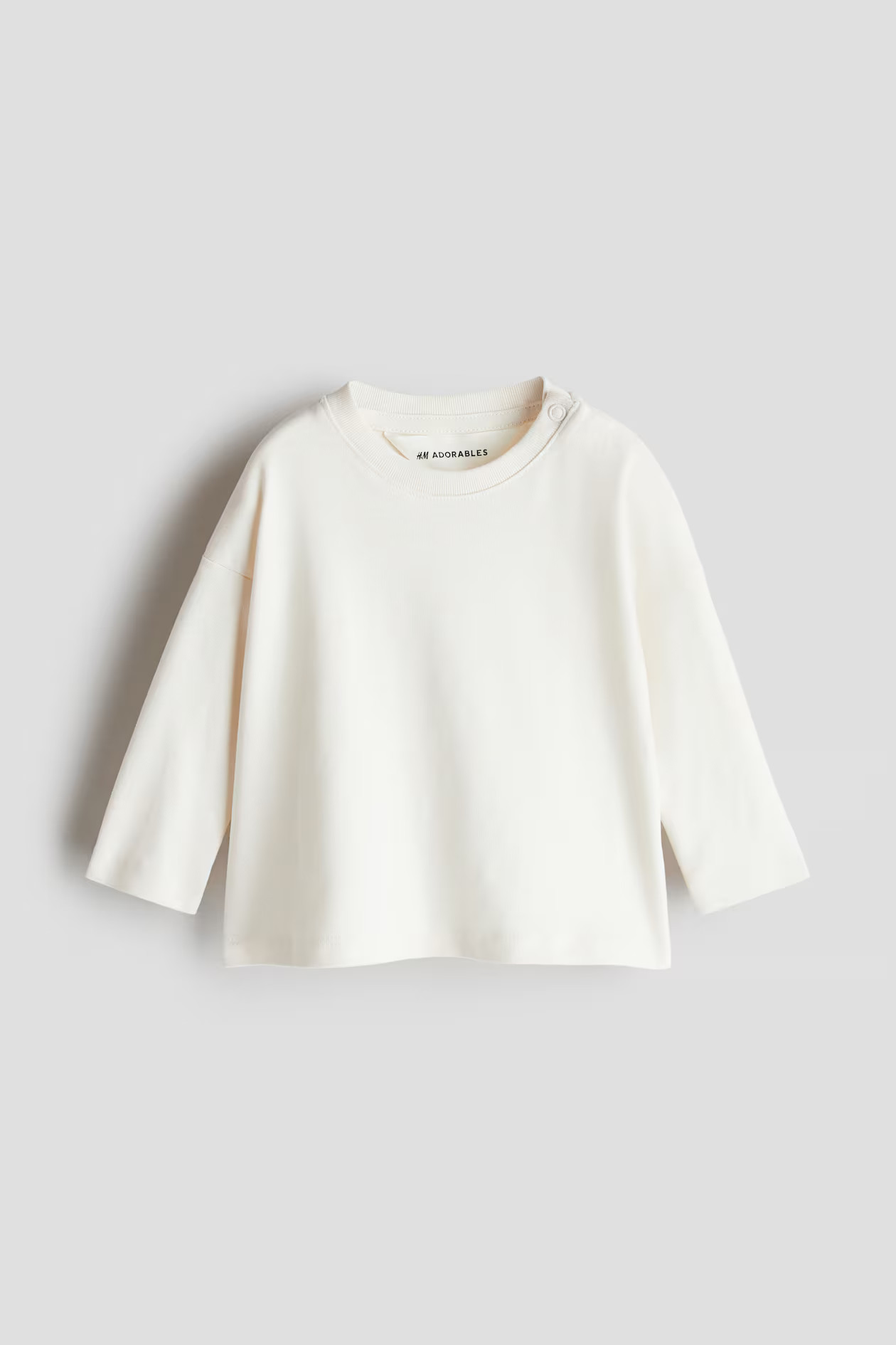 Long-Sleeved Pima Cotton T-Shirt - White - Kids | H&M US | H&M (US + CA)
