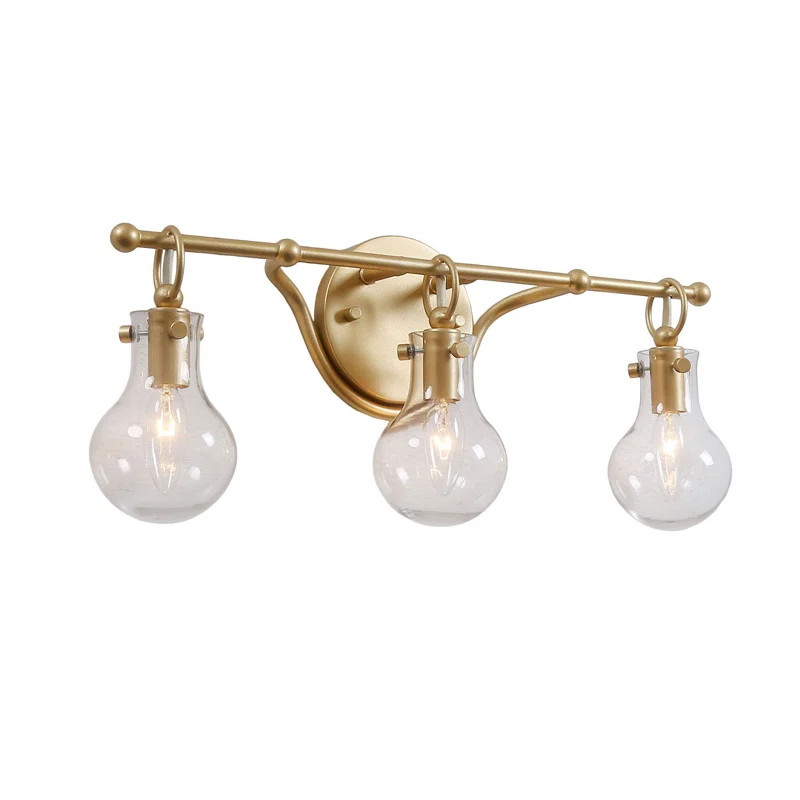 Katherine 3 - Light Dimmable Gold Vanity Light | Wayfair North America