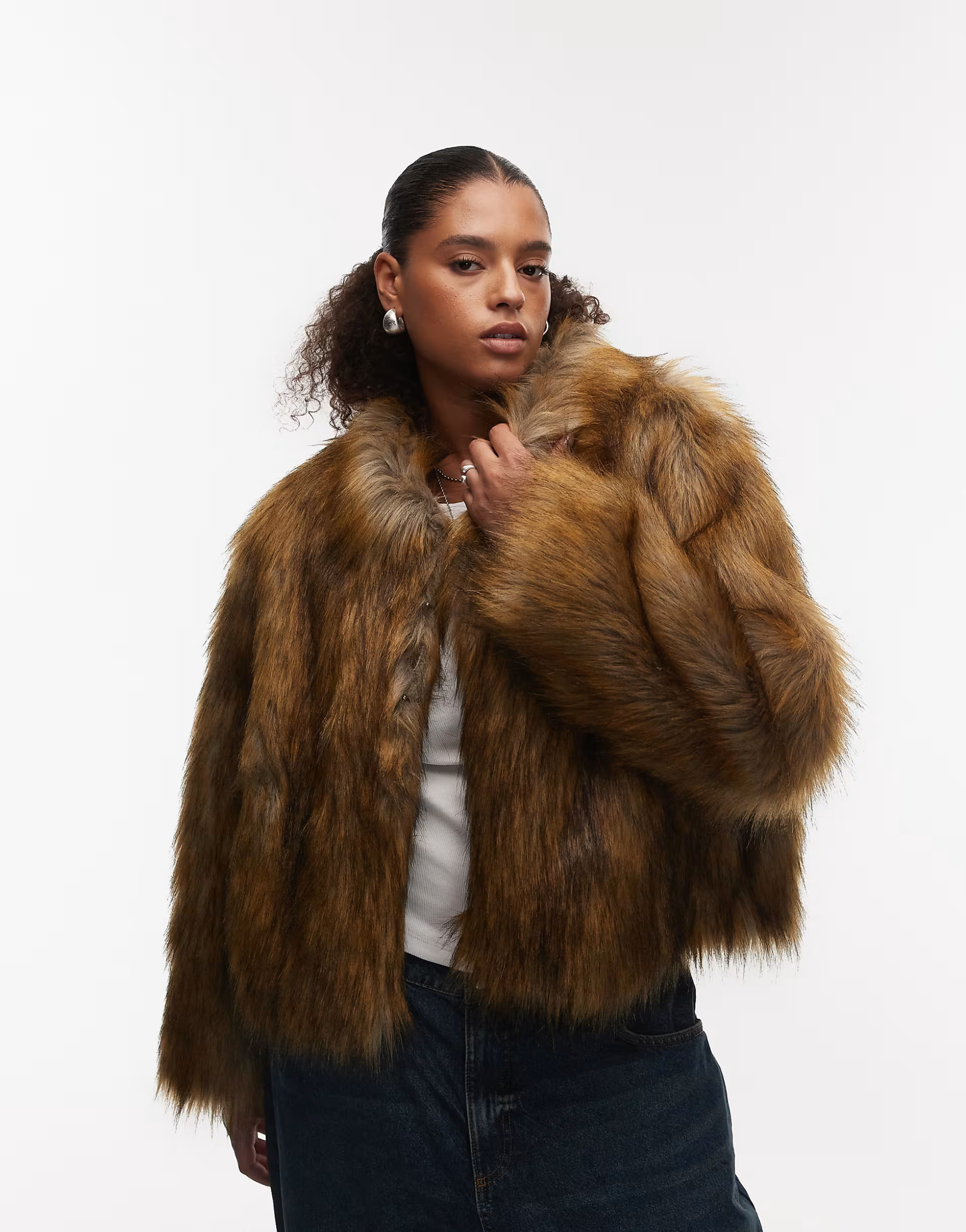 COLLUSION Plus tipped faux fur jacket | ASOS | ASOS (Global)