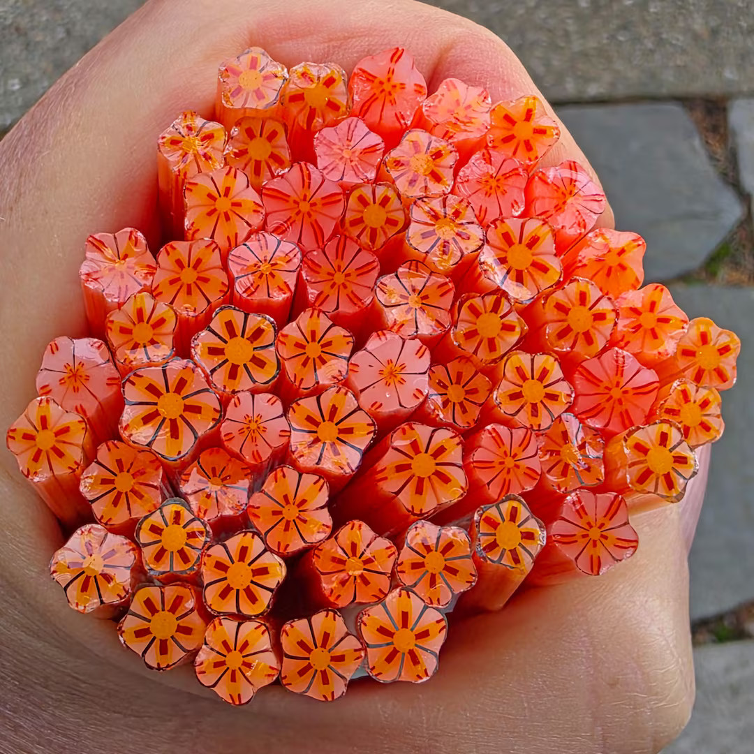 COE 96 Murrini Flower: Play More - 1 oz Cane/Sticks | Etsy (US)