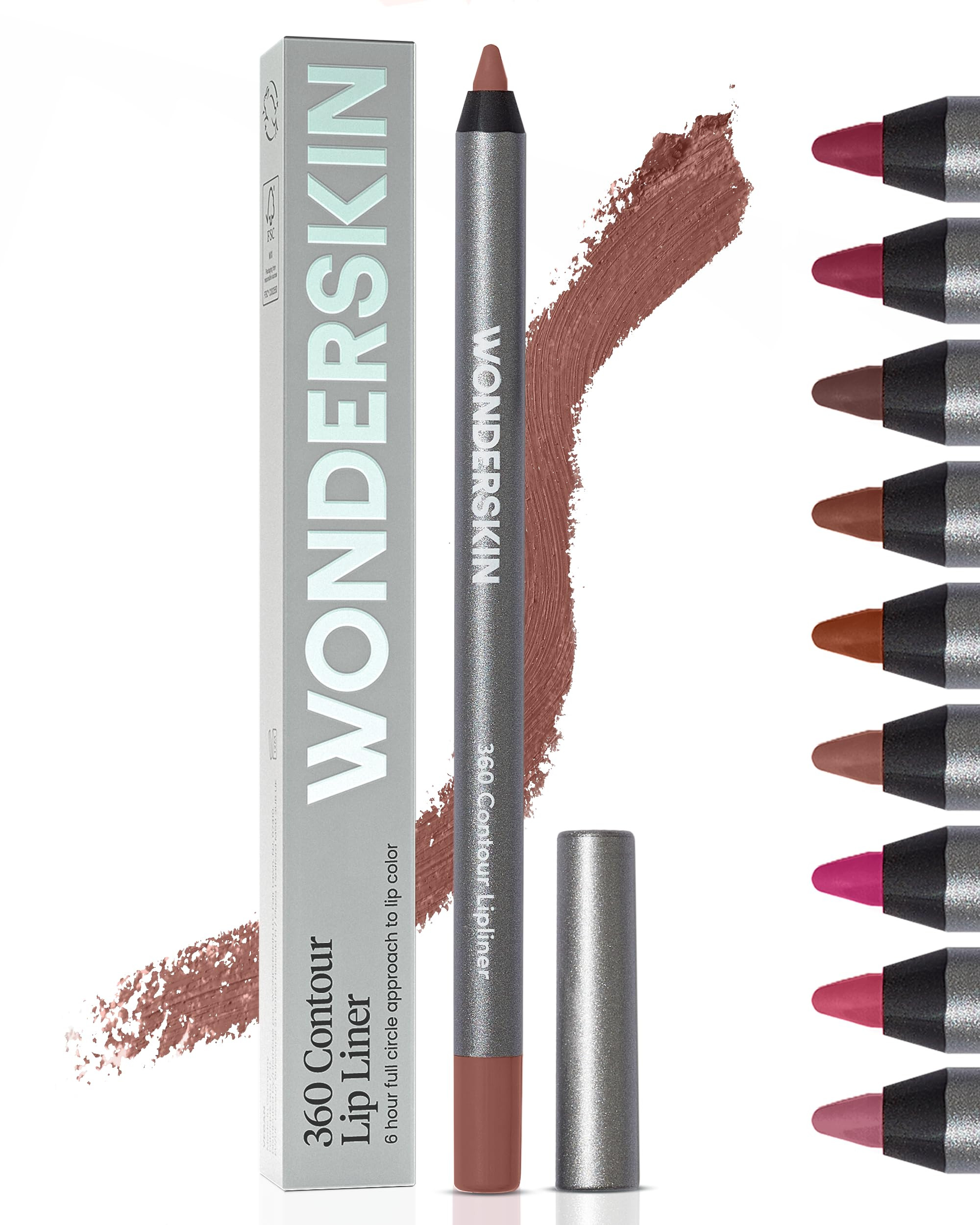 Wonderskin Lip Liner Pencil - 360 Contour Lipliner, Long Lasting, Sharpenable Lip Pencil, Waterpr... | Amazon (UK)