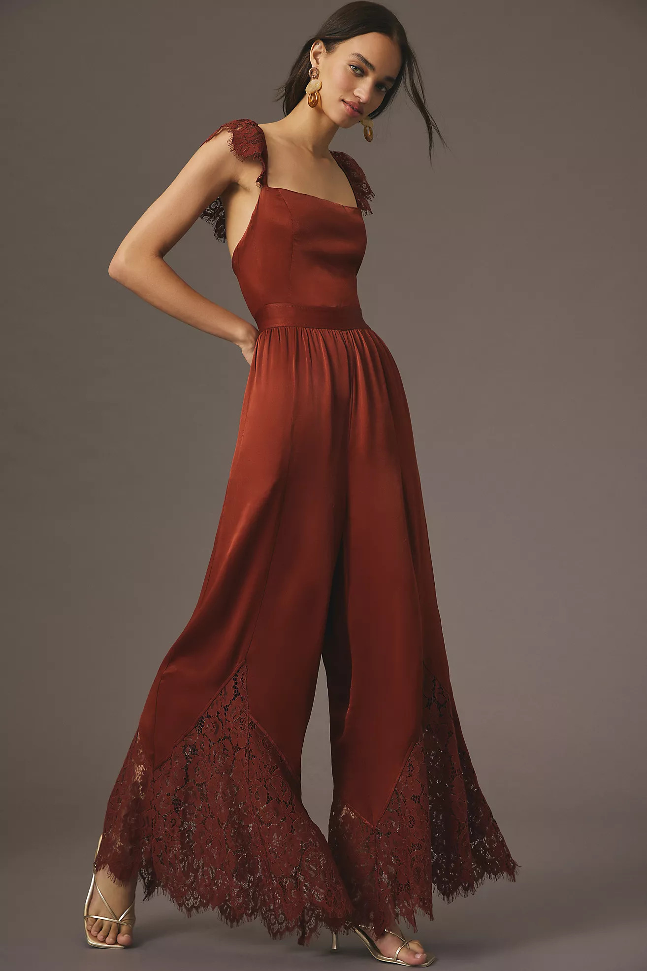 By Anthropologie Lace Mix Jumpsuit | Anthropologie (US)