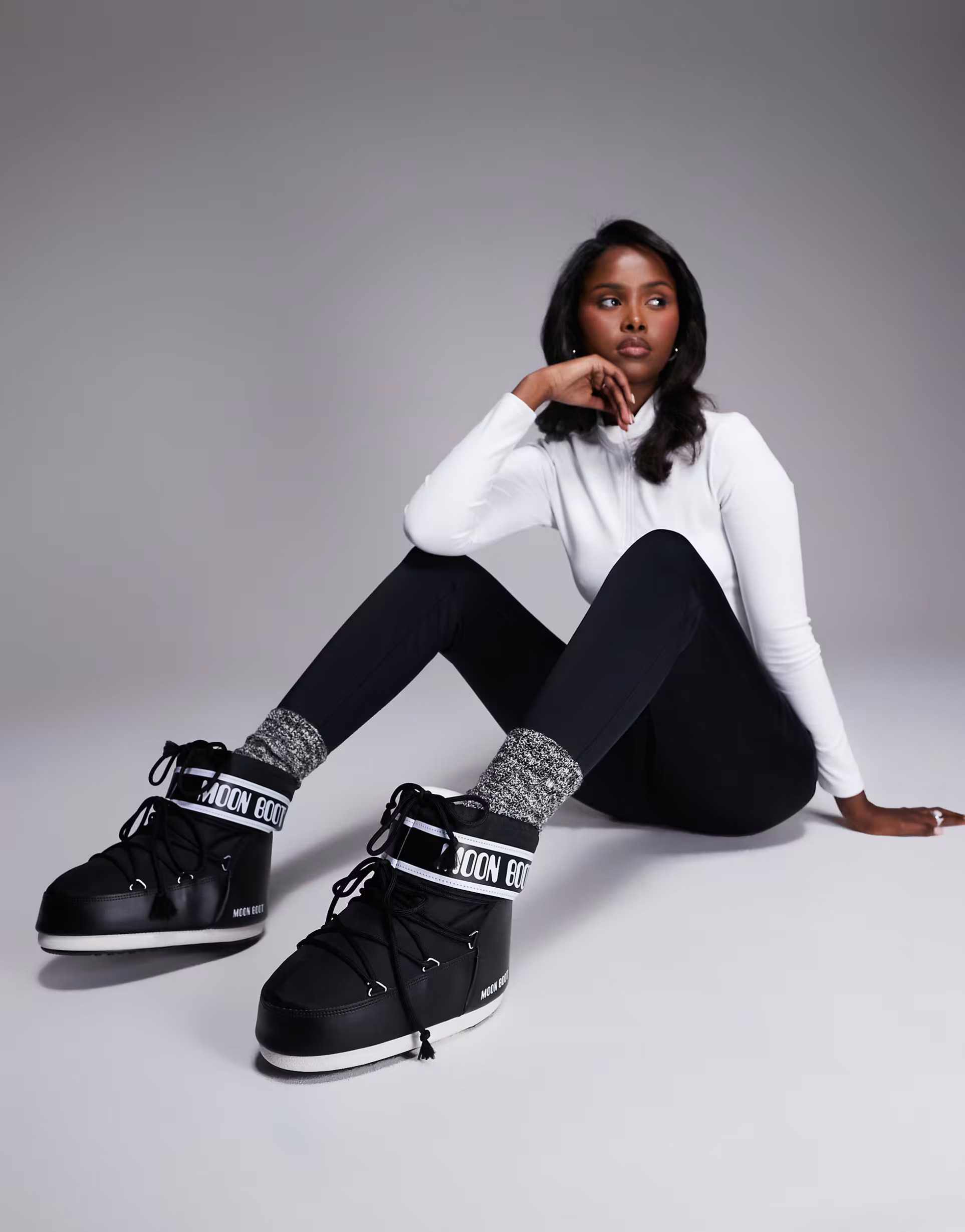 Moonboot Icon Low Nylon In Black | ASOS (Global)