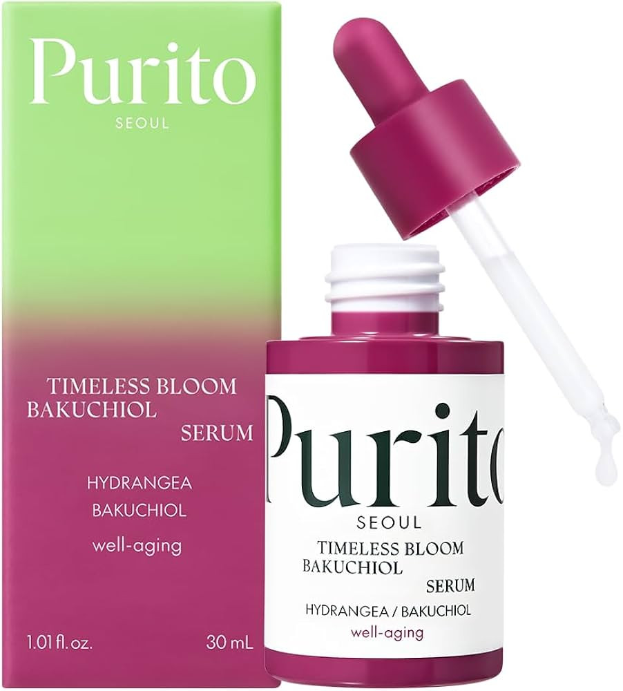 PURITO SEOUL Timeless Bloom Bakuchiol Serum, Korean Jeju Hydrangea, for Sensitive Skin, Ampoule, ... | Amazon (US)
