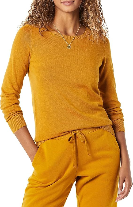 Amazon Essentials Women's Long-Sleeve Lightweight Crewneck Sweater (Available in Plus Size) | Amazon (US)