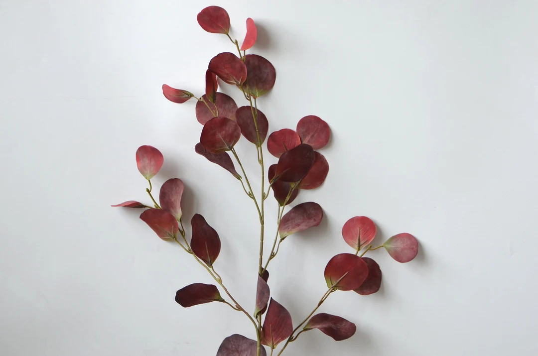 Wine Burgundy Eucalyptus Artificial Eucalyptus Leaves Vintage Greenery Centerpieces - Etsy | Etsy (US)