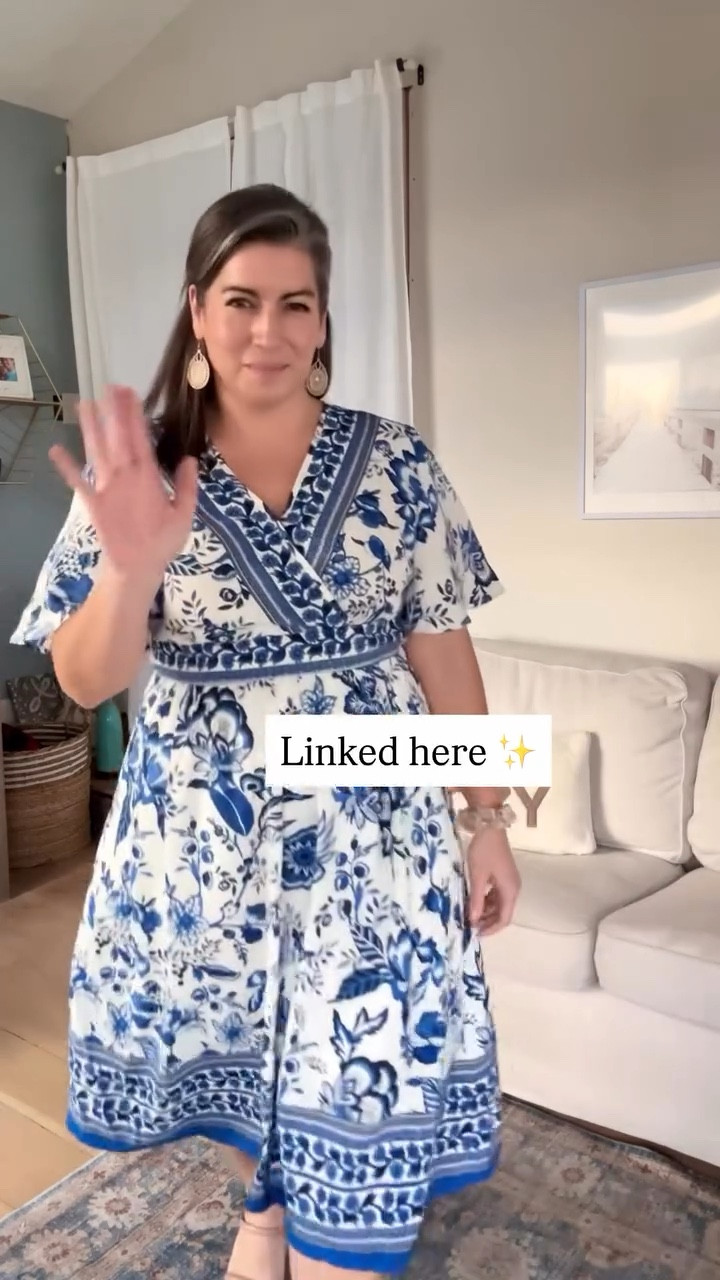 Beautiful blue and white pattern midi dress from @bloomchic available in sizes 10-30✨ 

💙

Follow @nicholebabinec for more mid to plus size outfit ideas. 

#bloomchic #bloomchicdress #plussizefashion

#LTKTravel #LTKSpringSale #LTKPlusSize