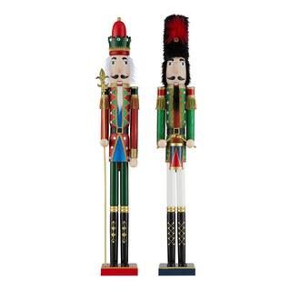 Home Accents Holiday 42 in. Wooden Christmas Nutcracker (Pack-2)-21GB10292 - The Home Depot | The Home Depot