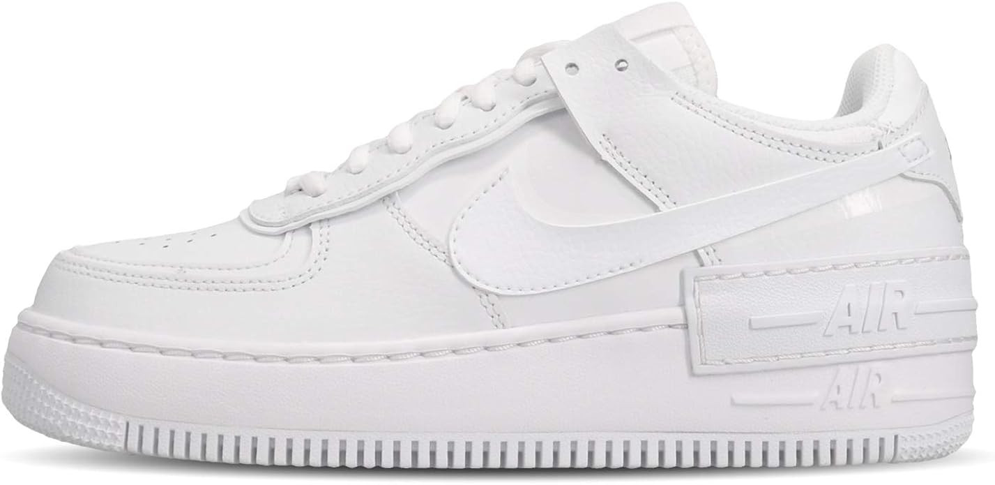 Nike Women's AF1 Shadow White/White-White Sneakers 6 | Amazon (US)