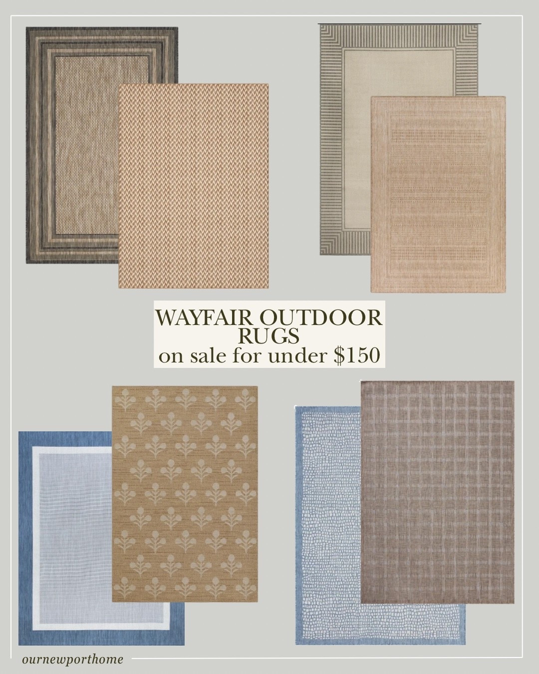 The patio upgrade I tell everyone to start with: a good outdoor rug. fade-resistant, easy to hose off, and the thing that finally makes your outdoor space feel pulled together. linked my favorites across sizes and price points — washable options included for the kids-and-pets crowd. Most are on sale this weekend and under $150.@Wayfair 




Wayfair outdoor rug, patio rug, washable outdoor rug, 8x10 outdoor rug, fade resistant rug, indoor outdoor rug, weatherproof rug, neutral outdoor rug, outdoor area rug Wayfair, patio decor, memorial day rug sale, outdoor rug sale, outdoor rug under $150

#LTKHome #LTKSaleAlert