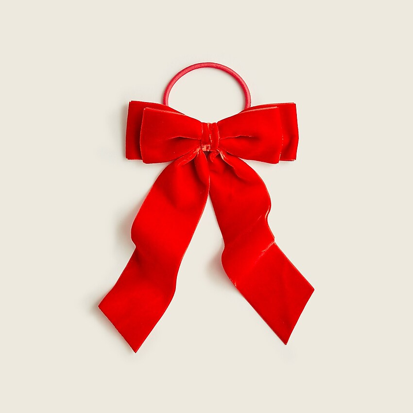 Large velvet bow hair tie | J. Crew US