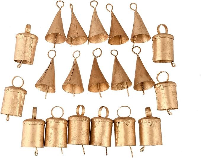 Barn Bells in Small Sizes- 20 Distinctive Golden Rustic Bells - Full of Beautiful Rough Hewn Vari... | Amazon (US)