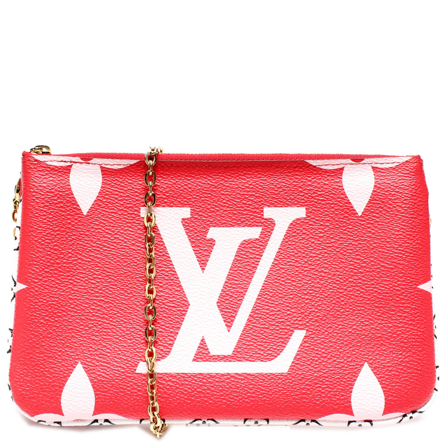 Double Zip Pochette Giant Reverse Monogram | Keeks Designer Handbags