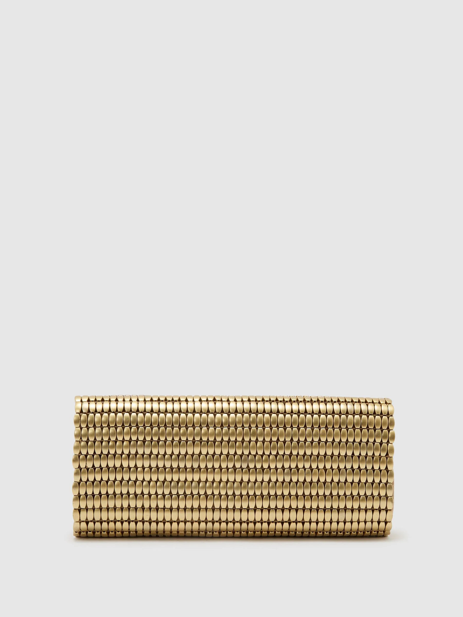Reiss Reiss Gold Rosa Beaded Clutch Bag | Next US