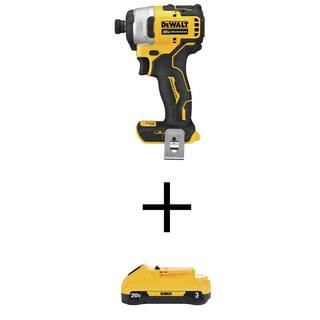ATOMIC 20V MAX Cordless Brushless Compact 1/4 in. Impact Driver with 20V 3.0Ah Compact Lithium-Ion Battery | The Home Depot