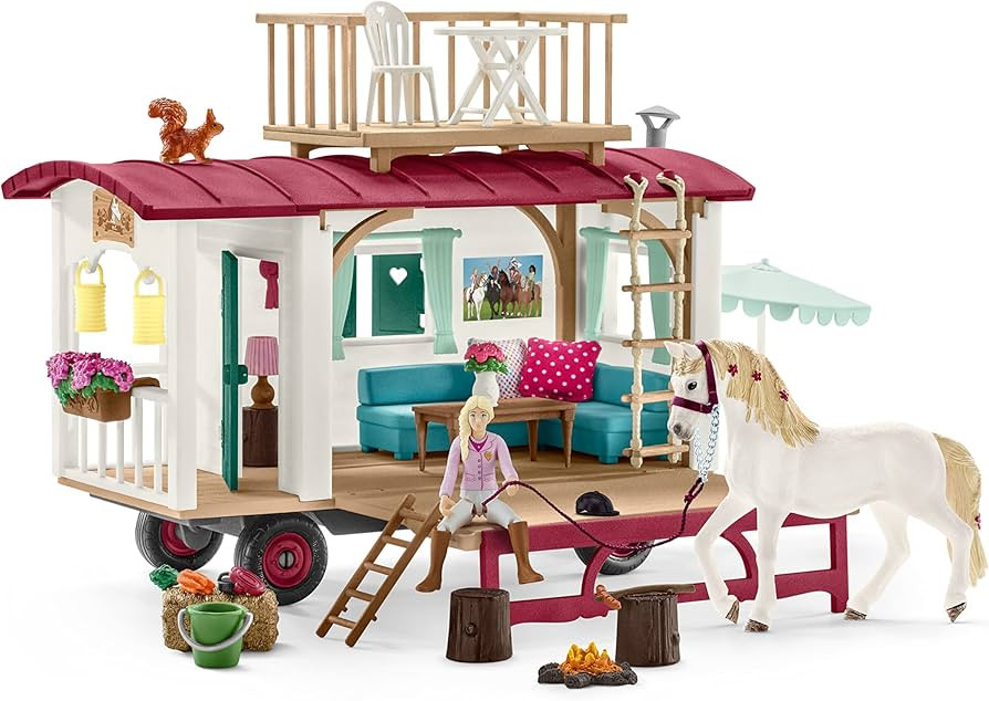 Schleich Horse Club 44-Piece Horse Toy Playset for Girls and Boys Ages 5+, Camper for Secret Club... | Amazon (CA)
