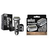 Braun Electric Razor for Men, Series 9 Pro 9465cc Wet & Dry Electric Foil Shaver with ProLift Beard Trimmer, Cleaning & Charging SmartCare Center, Noble Metal with Series 9 Shaver Replacement Head | Amazon (US)