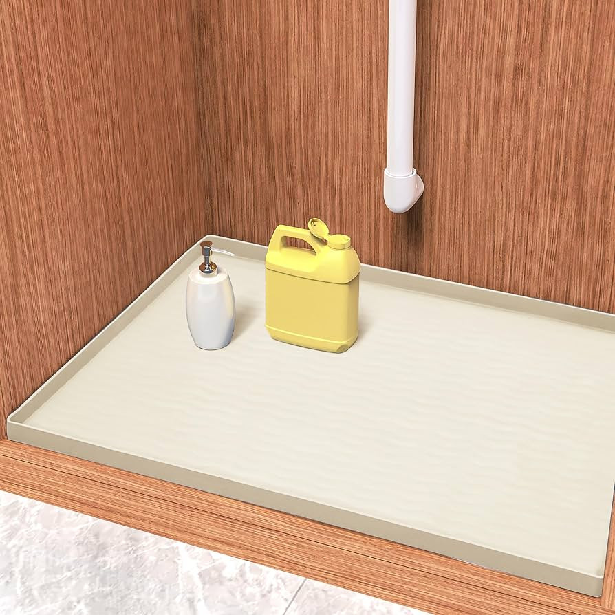 URMONA Waterproof Silicone Under Sink Mat 31'' x 22'' Shelf Liner for Kitchen and Bathroom, Cabin... | Amazon (US)