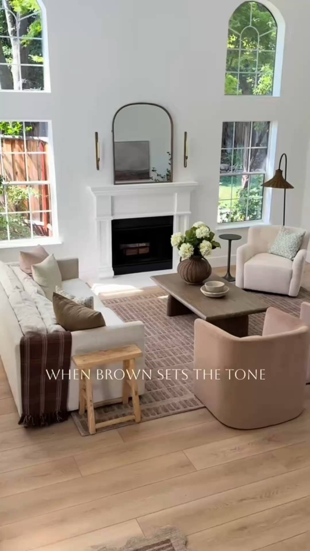Views of my living room exactly one year ago, when I started adding some brown tones to make my home feel cozier and warmer. 

Living room decor, warm neutrals, brown area rug, brown decor, organic modern.

#LTKHome #LTKSeasonal #LTKU